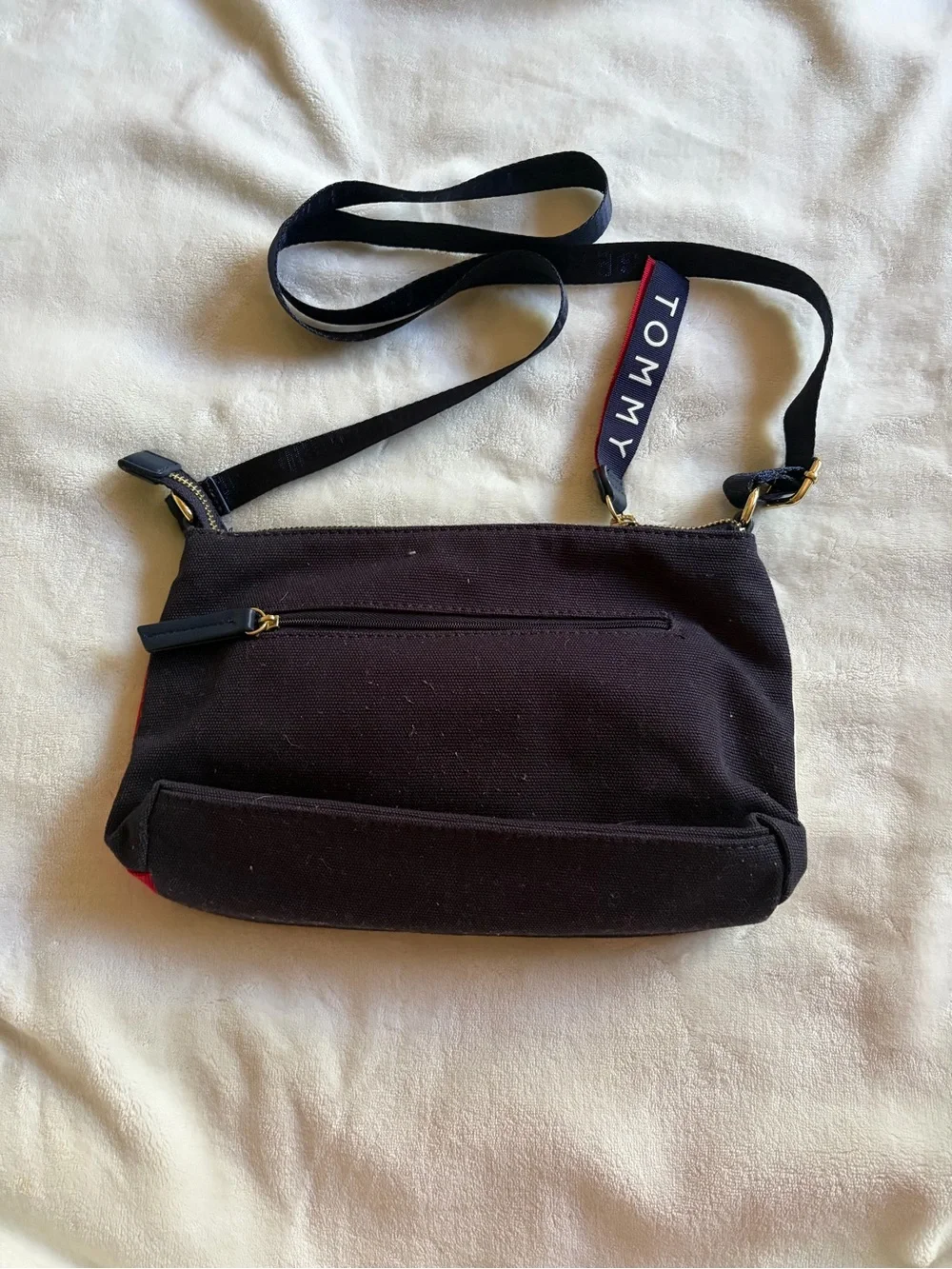 Tommy Hilfiger Red, Cream & Black Colorblock Crossbody